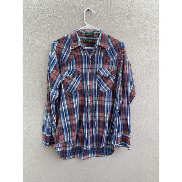 Levis Sutter Creek Mens Shirt Size Large Plaid Long Sleeve Button Up Vintage - Picture 1 of 10
